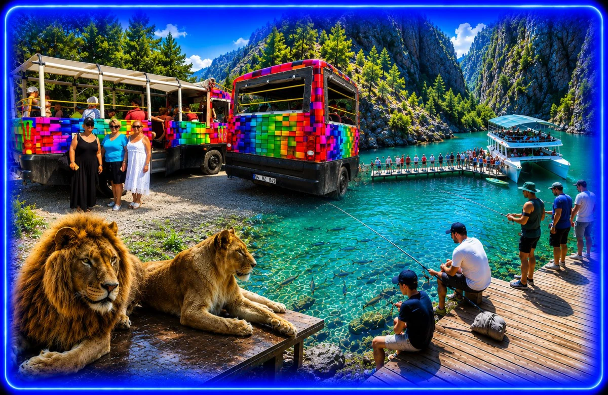 Safari Potworów w Alanyi autobusem Cabrio – Przygoda w Zielonym Kanionie i Mini Zoo
