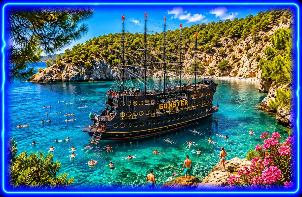 Gonster Pirate Boat Tour From Antalya With Lunch & Drinks